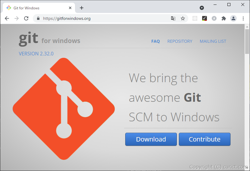 WindowsにGitをインストールする手順(旧バージョン 2.32.0)